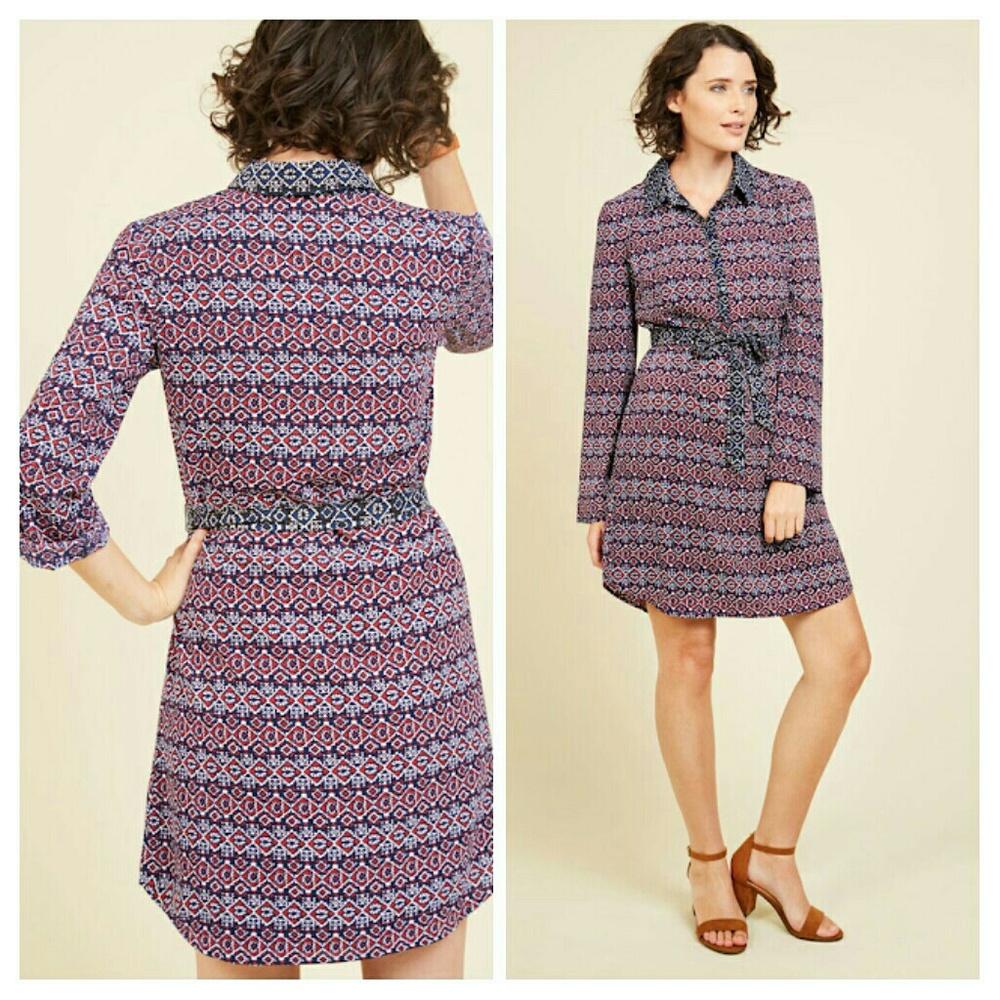 Modcloth Sights and Soundtracks Shirtdress 4X